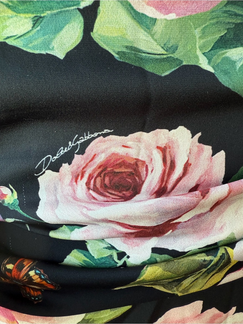 Dolce & Gabbana Silk Dress with Pink Rose Print 🌹 - Picture 10 of 16